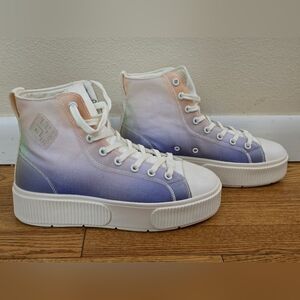 P.F. Flyers Purple and White High-Top Sneakers New No Box Size 6.5